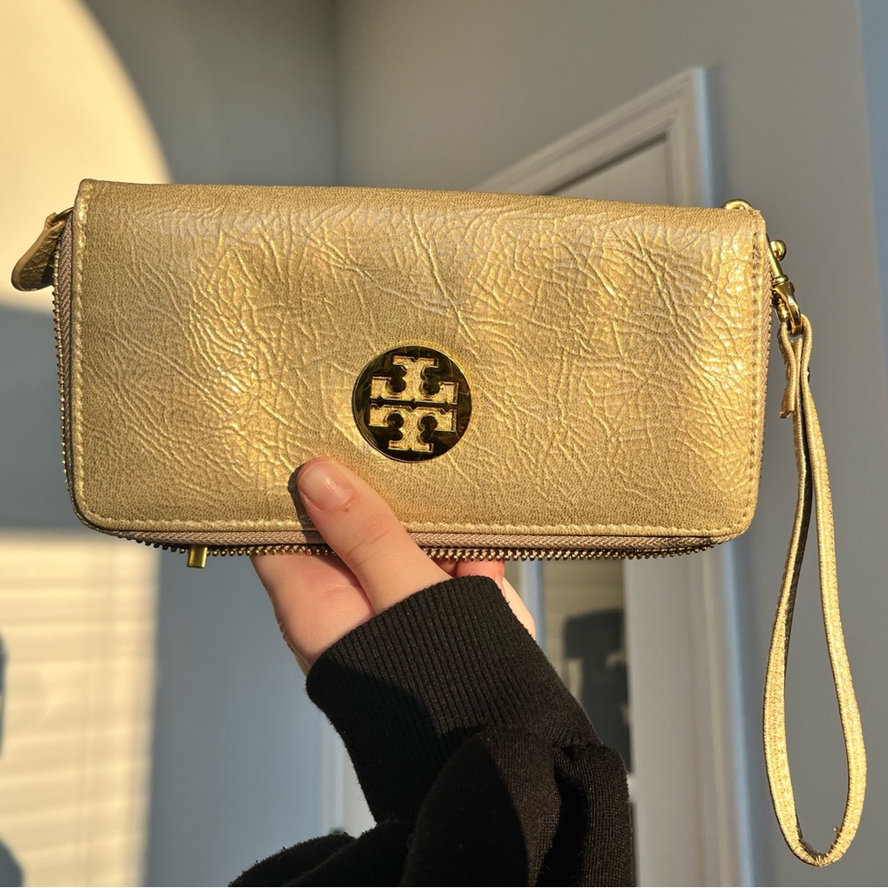 Tory Burch Golden Clutch Handbag